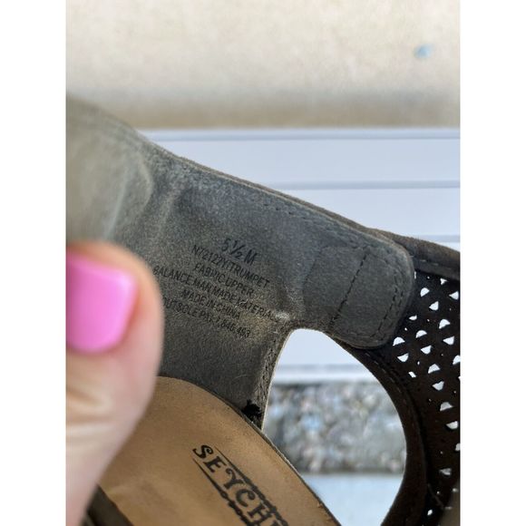 Seychelles open toe heeled ankle boot - Size 5.5 - Green - Picture 10 of 12